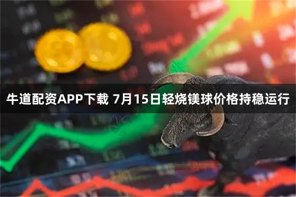 牛道配资APP下载 7月15日轻烧镁球价格持稳运行