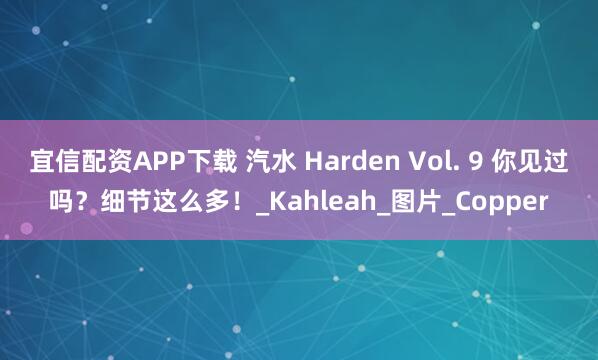 宜信配资APP下载 汽水 Harden Vol. 9 你见过吗？细节这么多！_Kahleah_图片_Copper