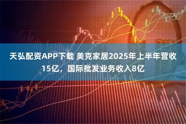 天弘配资APP下载 美克家居2025年上半年营收15亿，国际批发业务收入8亿
